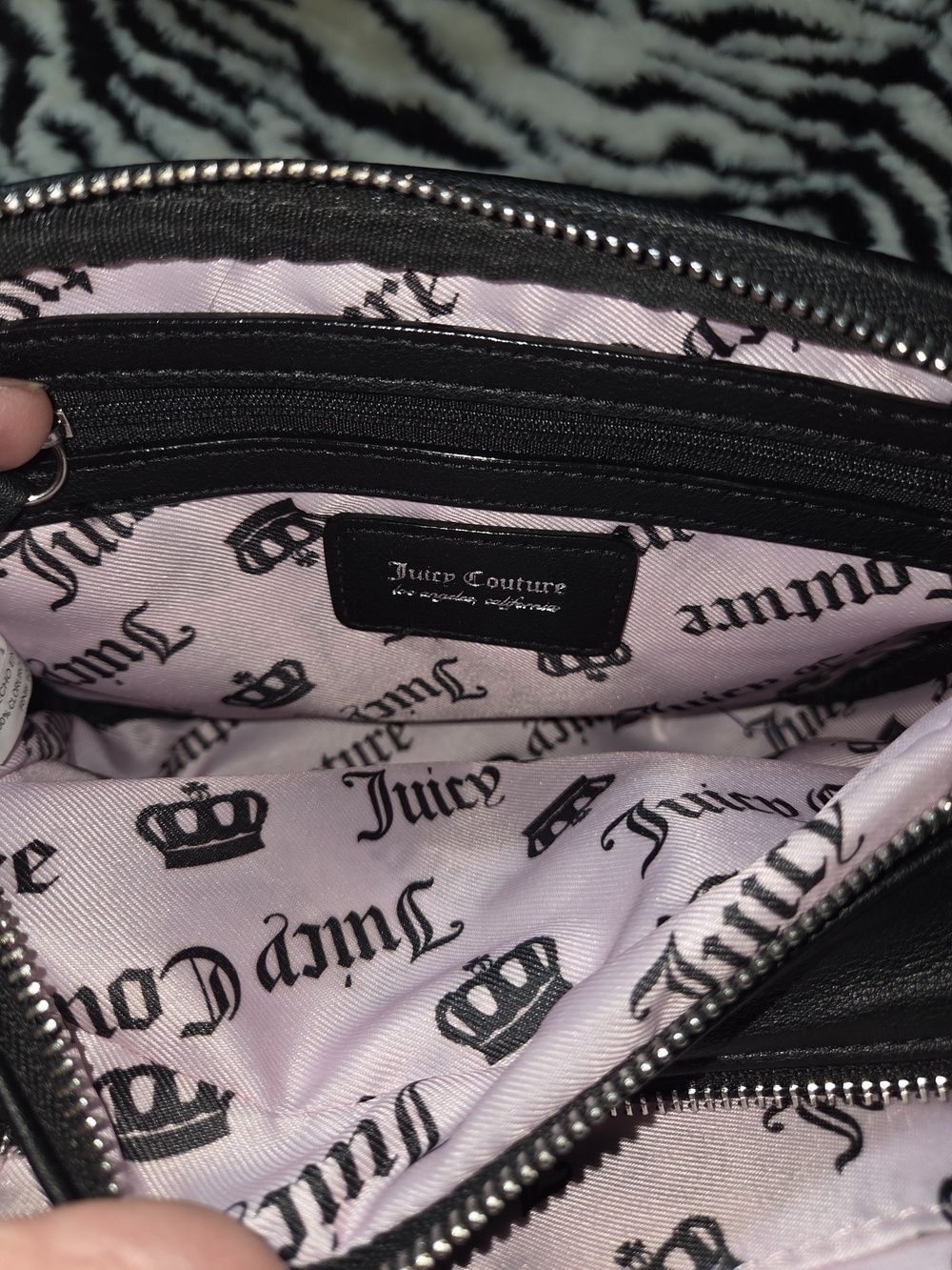 Juicy Couture Black Rhinestone Spiderweb Crossbody Bag. NWOT - Picture 11 of 13